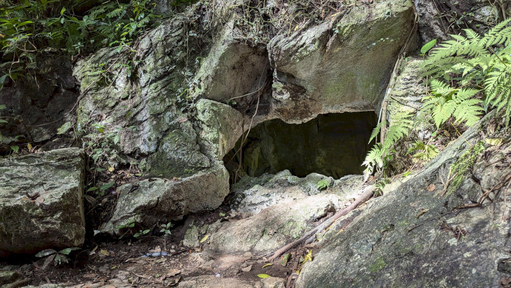 This small cave, only large enough for a person to enter at a time, holds powerful historical artifacts